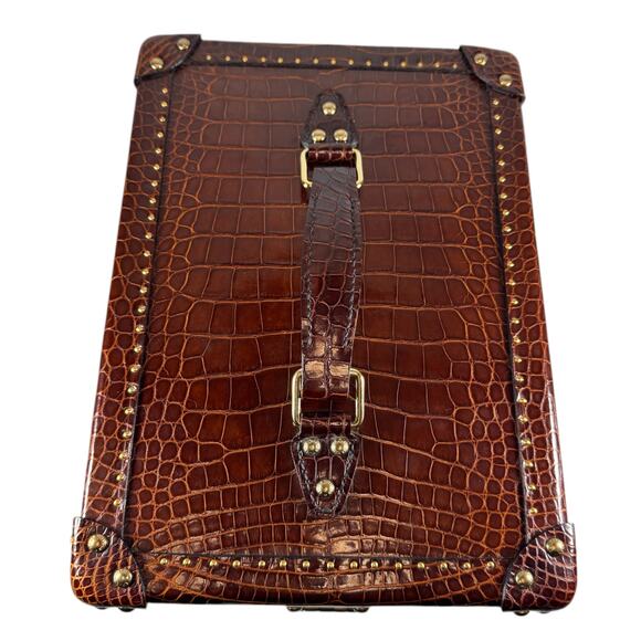 Louis Vuitton Crocodile Trunk Boite Flacons Beauty Train Case Exotic LV w/key - Picture 10 of 16